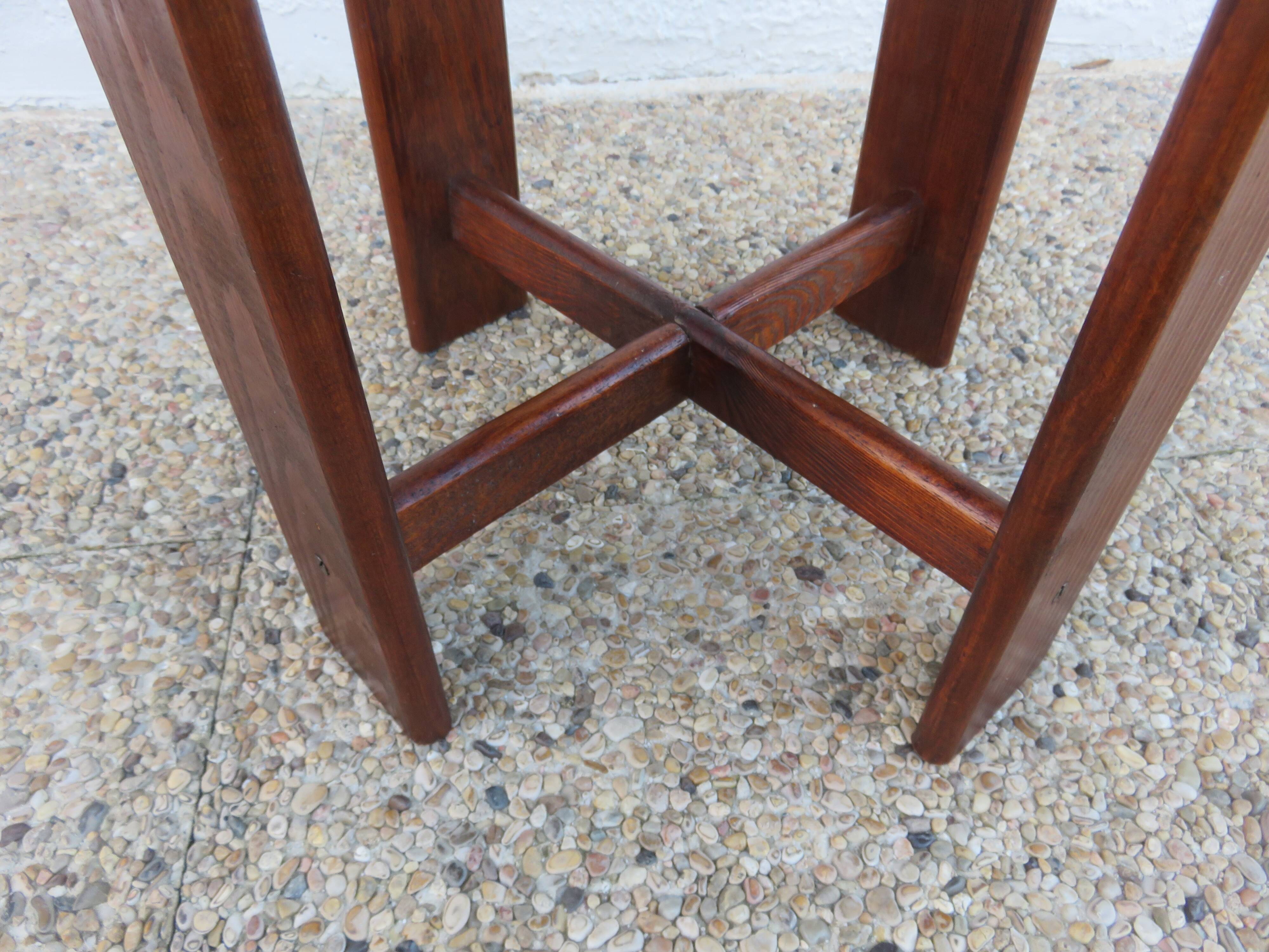 Swedish pine stool, 60s-70s