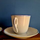 Set of two cups and saucer art deco style