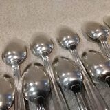 11 silver-plated coffee spoons, goldsmith Argit, art deco style