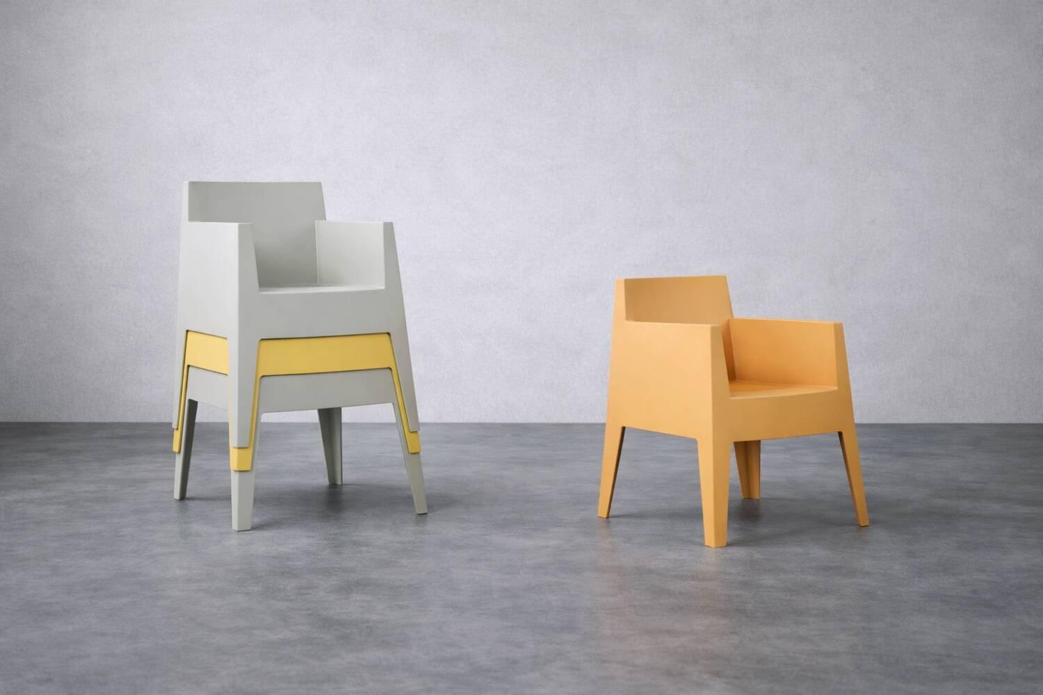 Set of 4 Vintage Mid-Century Modern Atlantide Collection Toy Plastic Chairs