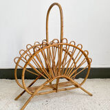 Rattan magazine holder