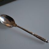 12 Silver-plated metal mocha spoons with Russian handle + box