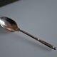 12 Silver-plated metal mocha spoons with Russian handle + box