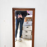 Rectangular wooden mirror 45x120cm