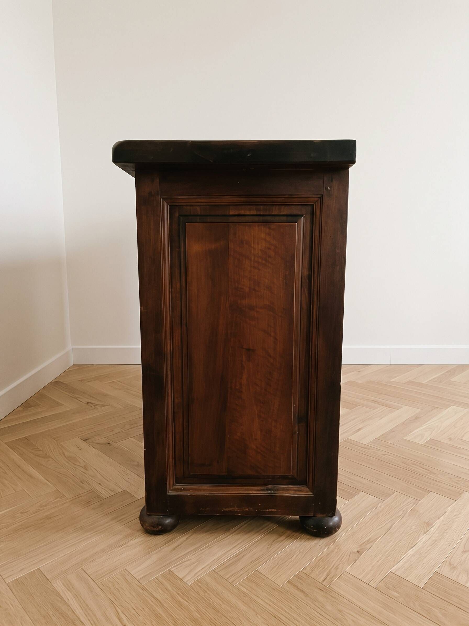 Buffet bas meuble TV rustique en bois massif