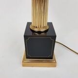 Lamp neoclassical a golden column the Dolphin Olympus