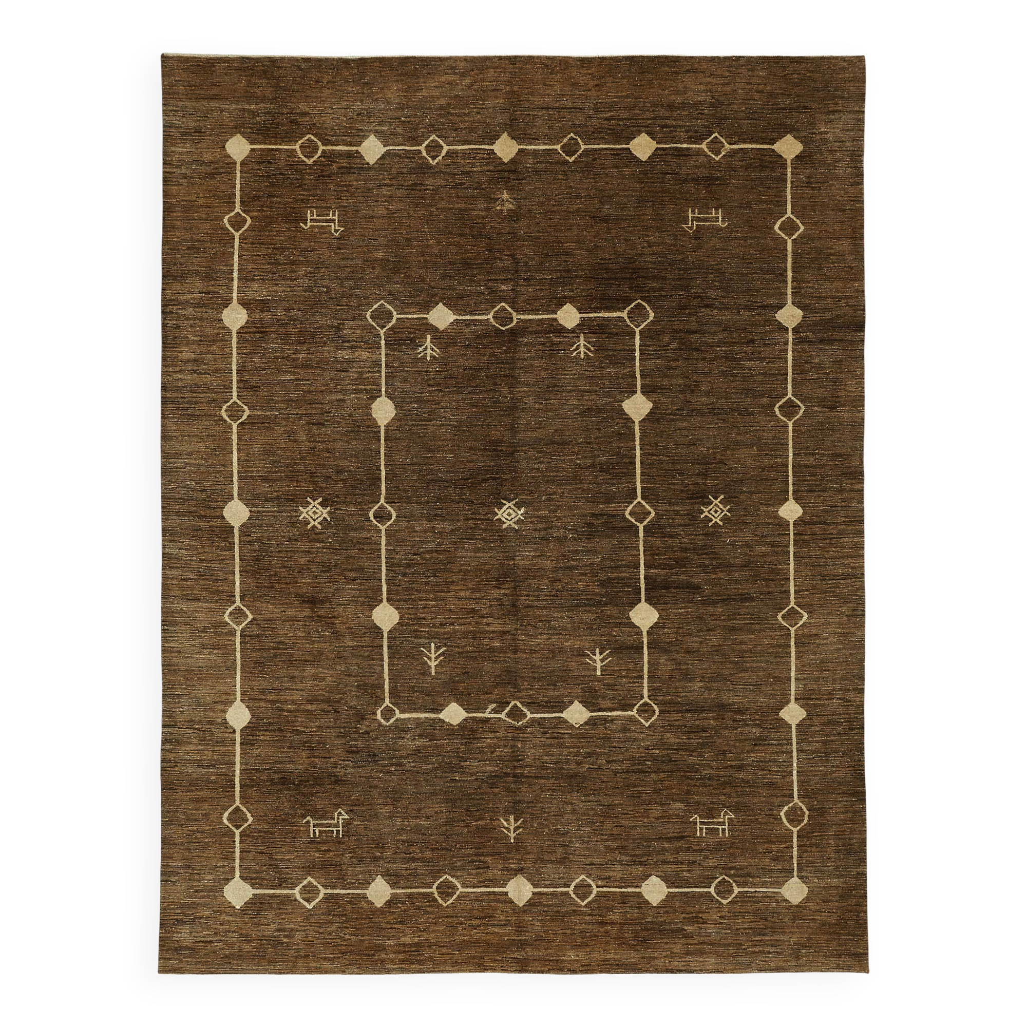 Turkish Handknotted Wool Oushak Rug 271 cm x 357 cm