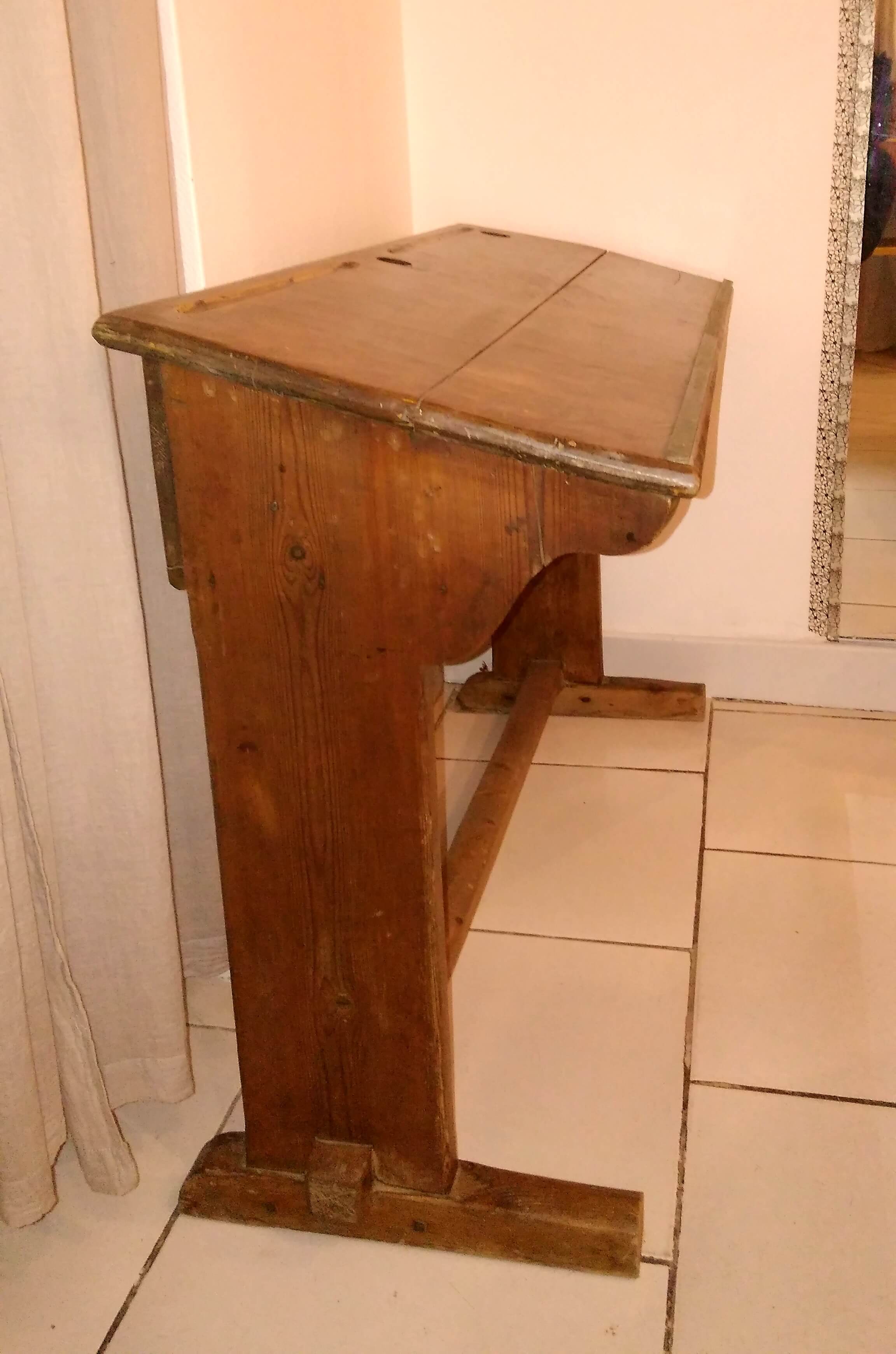 Schoolboy desk double solid wood
