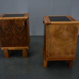1935s pair of rare Art Deco bedside tables, Czechoslovakia
