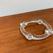 Swedish glass candle holder ring from Pukeberg, 1970s