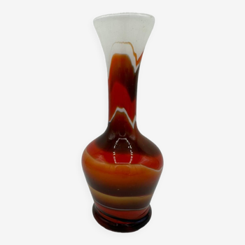 Flamed opaline vase