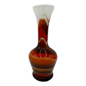 Flamed opaline vase