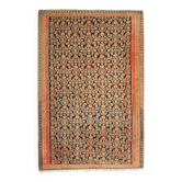Rare Antique Rust Kilim Rug Floral Geometric Wool Carpet