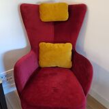 2-seater velvet sofa and matching armchair