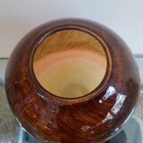 Glass vase blown Italy 70s