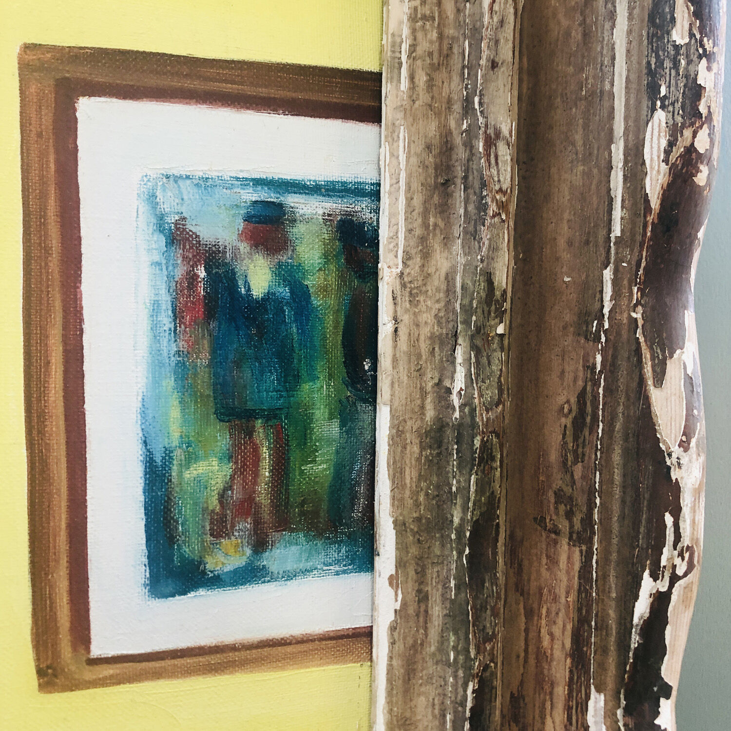 Painting 70's "The bistro"