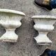 Pair of Medici vintage antique stone planters