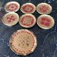 Set of six coasters with small plate