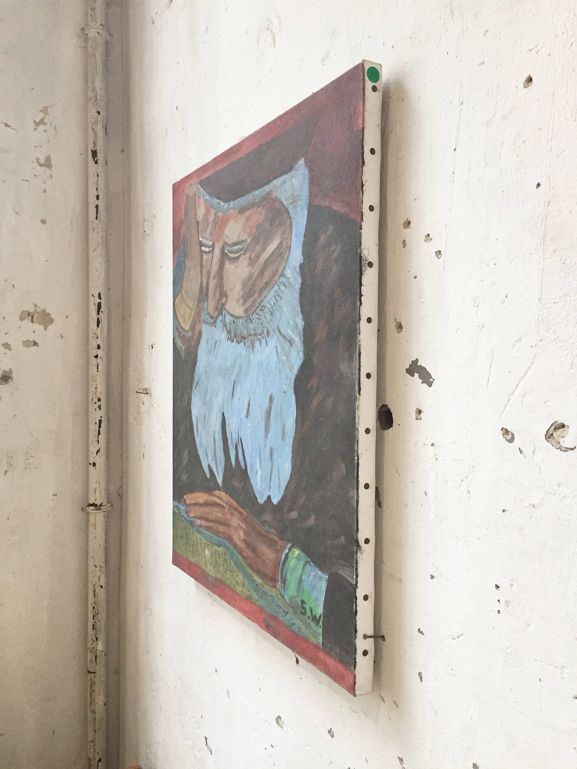 Old man portrait canvas