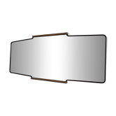 Miroir en bois italien XL, années 1960