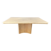 Table à manger en travertin vintage, années 1970
