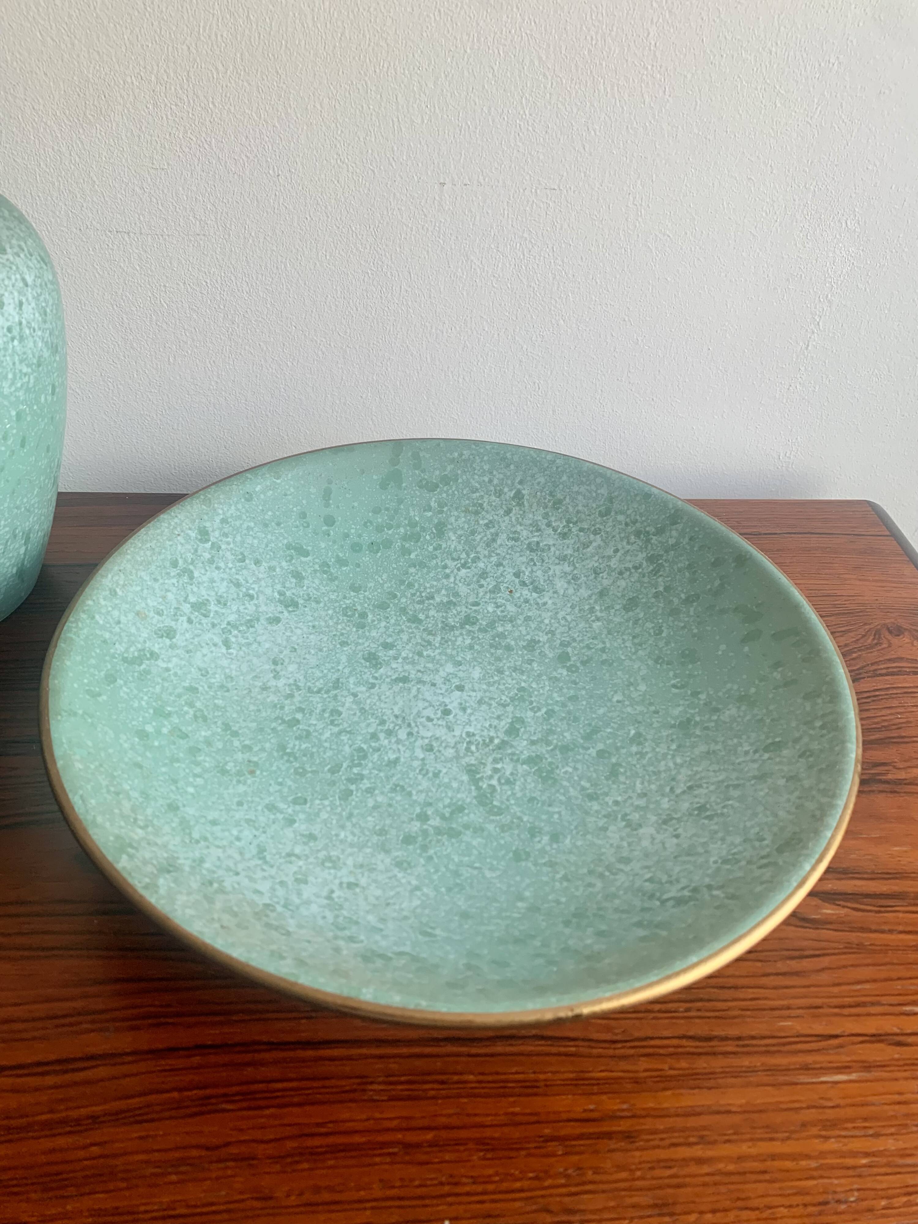 Ensemble en céramique turquoise