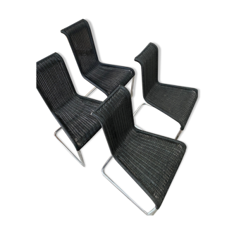 Set of 4 B20 Cantilever chairs by Tecta