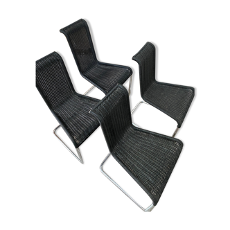Lot de 4 chaises Cantilever B20 par Tecta
