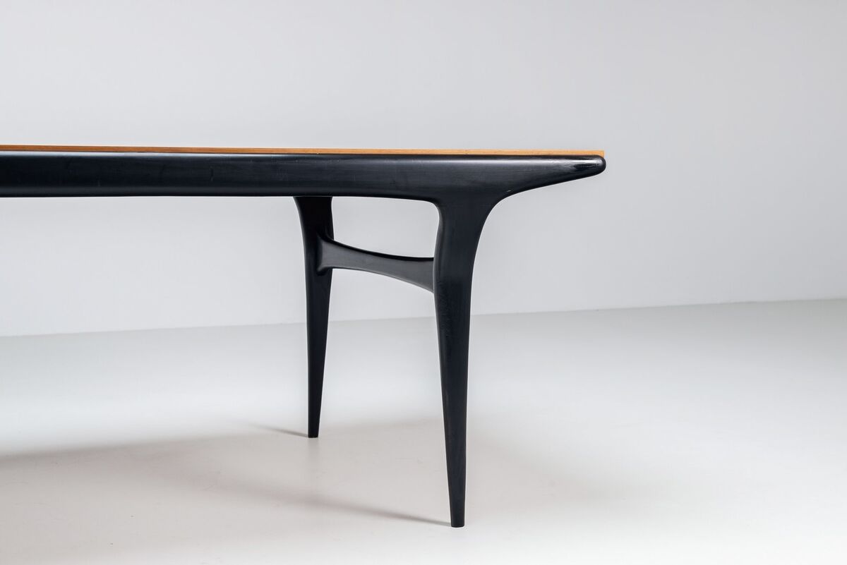 Table à manger T4 Alfred Hendrickx en hêtre Belform Belgique 1958