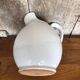 Old Nicola FASANO White Enameled Terracotta Pitcher Italy Vintage #A763