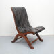 1950s chair in leather, Pierre Lottier