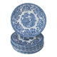 8 flat plates Myott Meakin blue décor