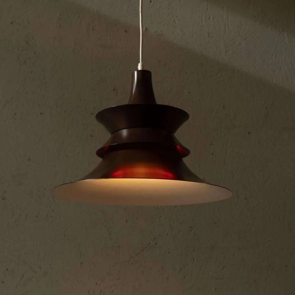 Vintage 1960s Danish design suspended lamp from the Space Age.