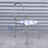 70s chrome metal tubular chair