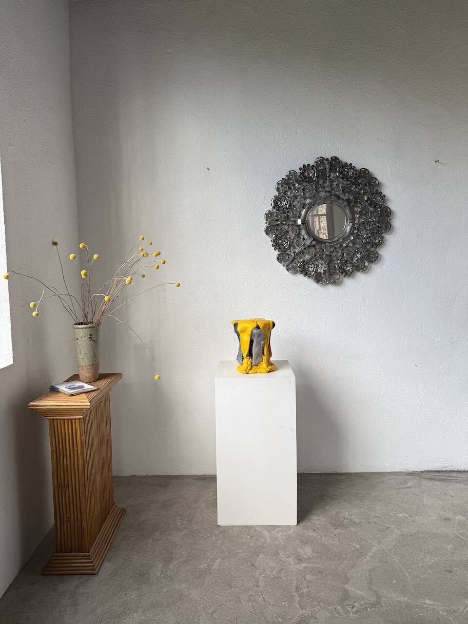 Vintage Mexican metal large mirror