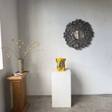 Vintage Mexican metal large mirror