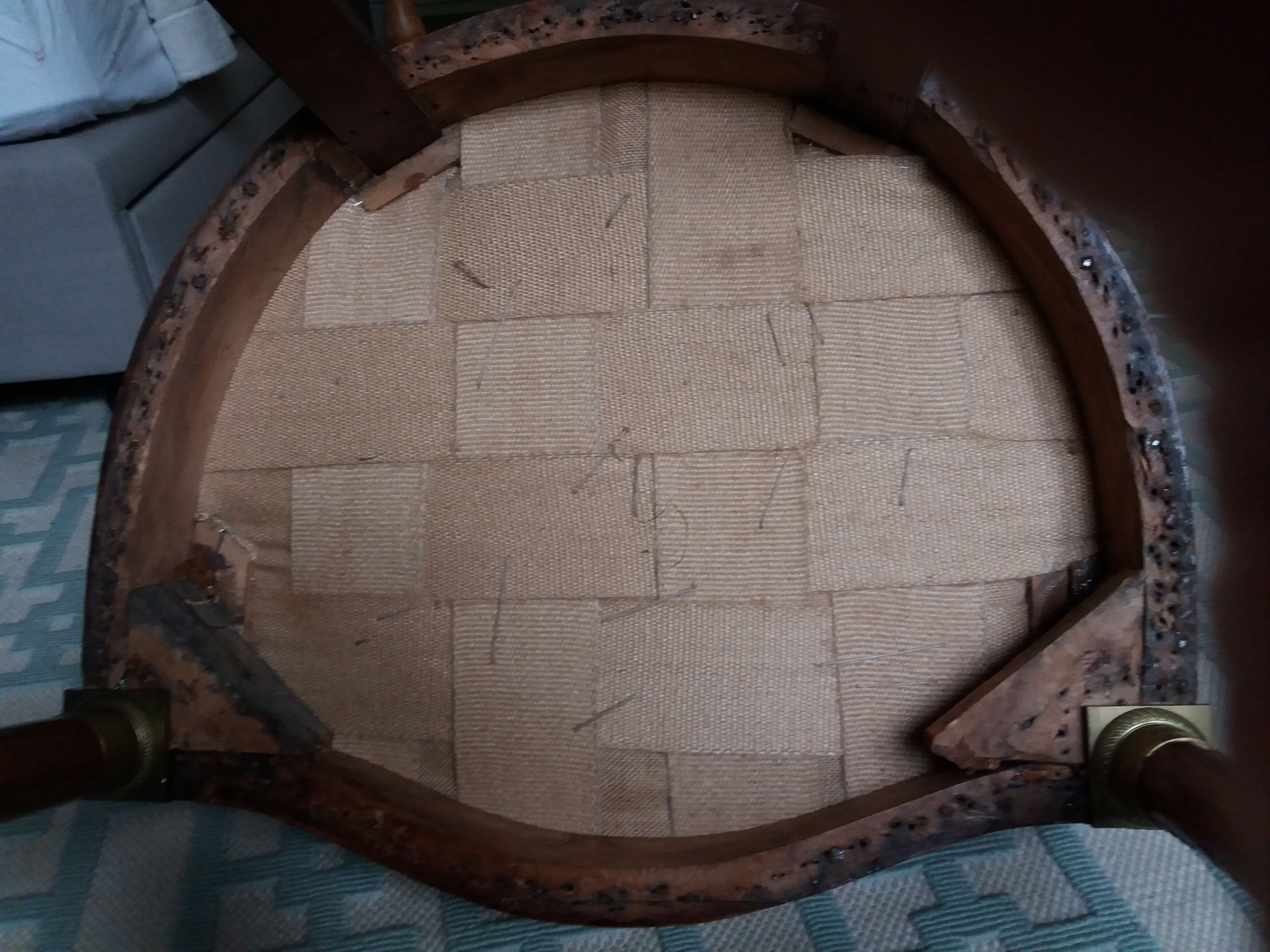 Massive acajou empire style armchair