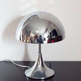 Chrome metal mushroom lamp