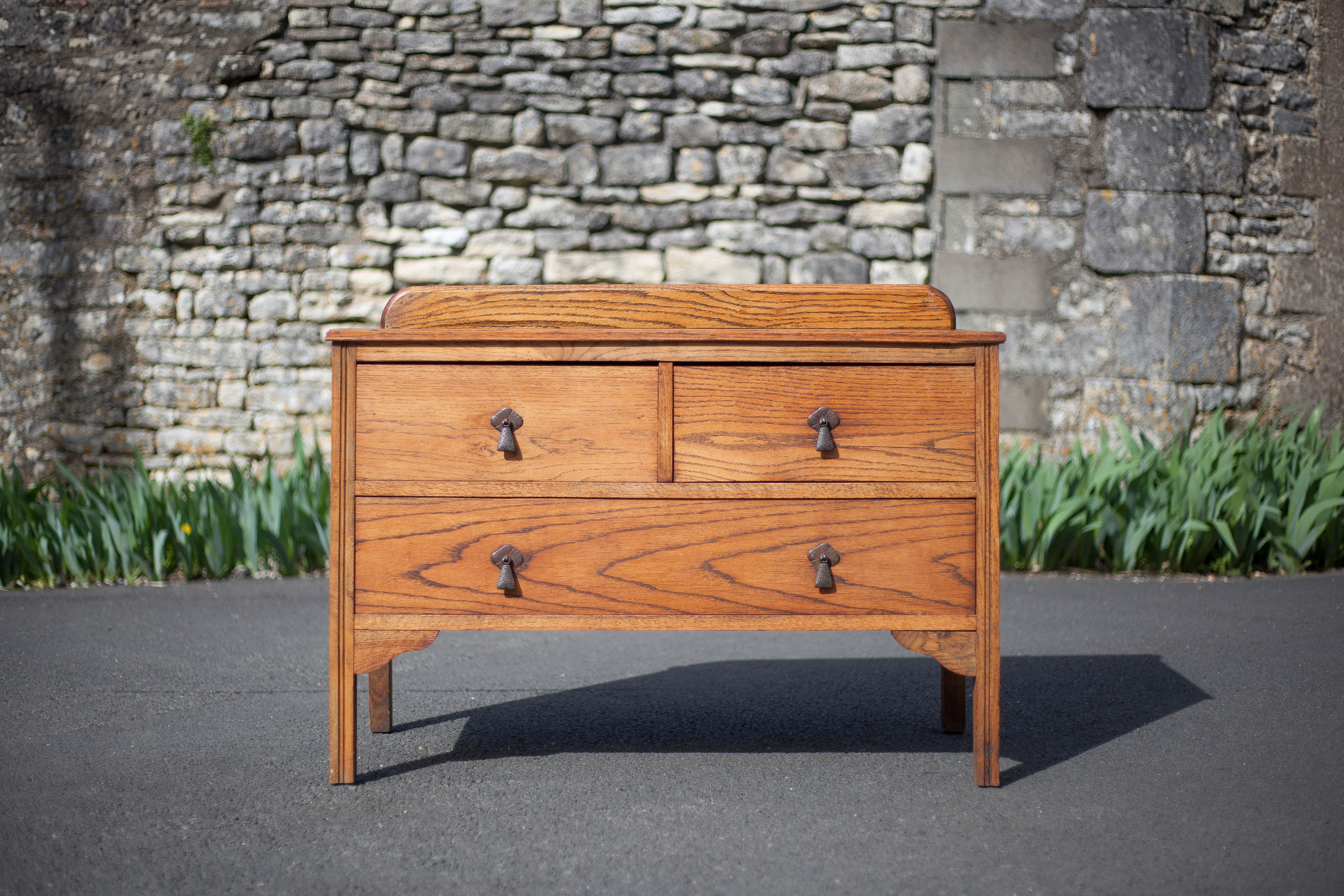 Wooden sideboard, small storage unit, vintage drawer cabinet