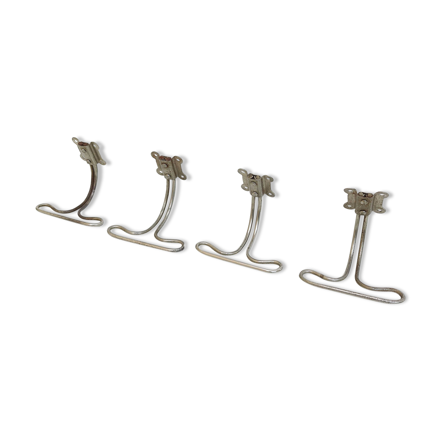 4 vintage metal wire hooks