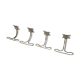 4 vintage metal wire hooks