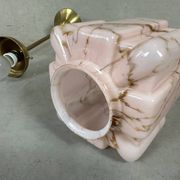 Art deco skyscraper – marbled pink opaline and brass