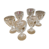 Lot de 6 verres à pied cristal d’Arques