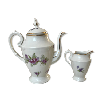 Duo of teapot and milk pot 50s