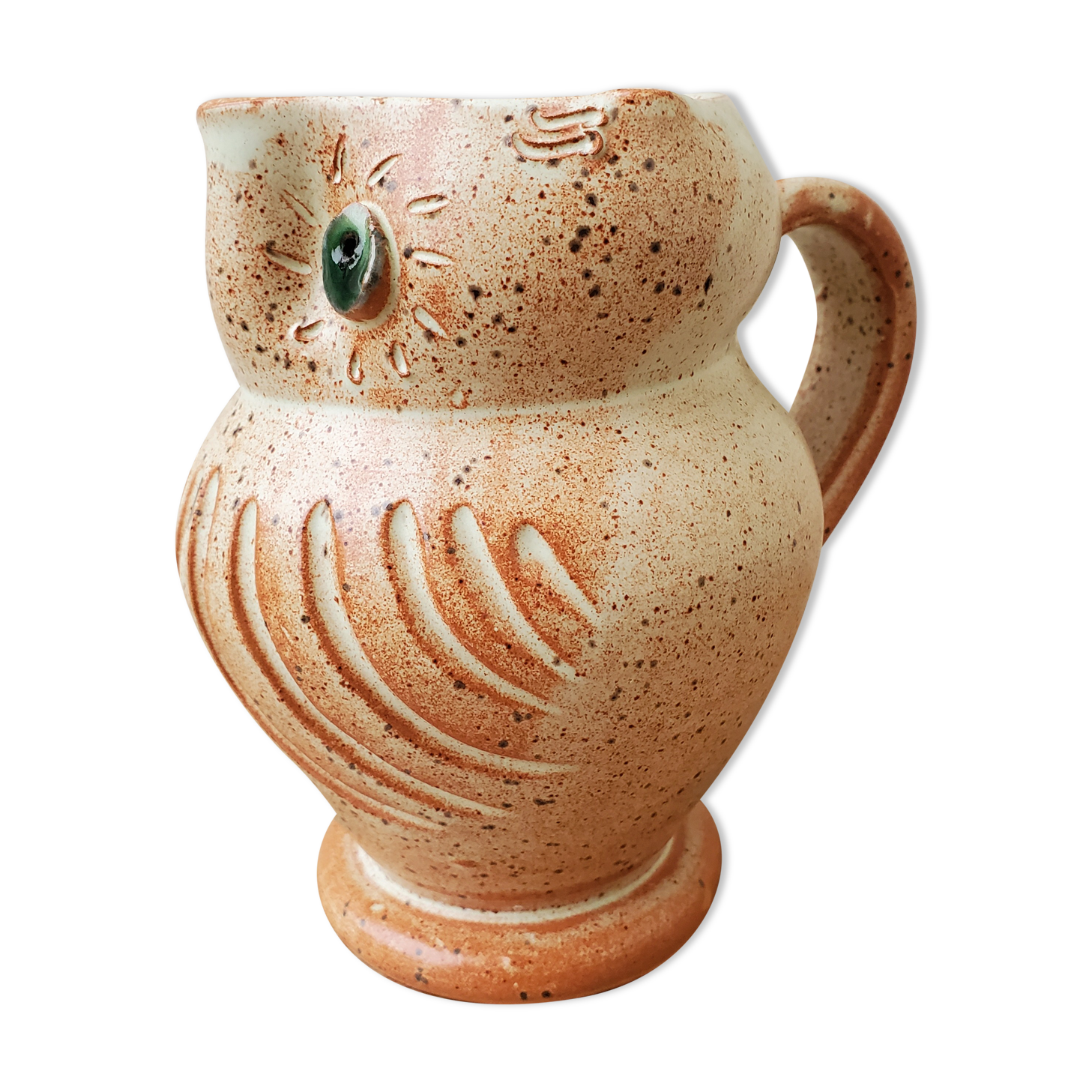 Pitcher owl terracotta vase