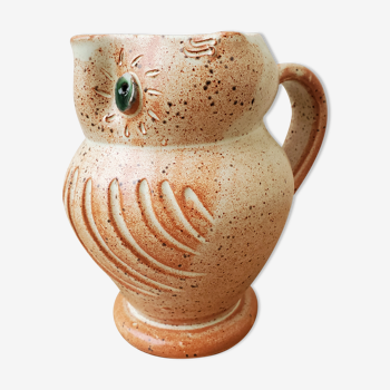 Pitcher owl terracotta vase