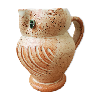 Pitcher owl terracotta vase