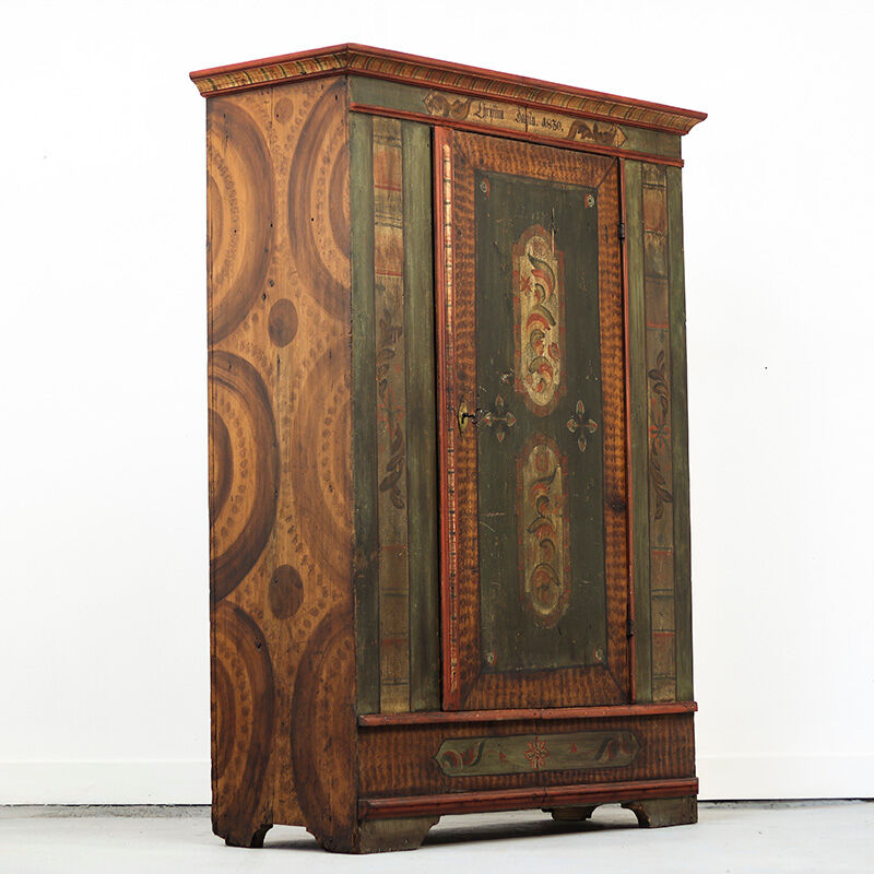 Painted Folk Art Bridal Cabinet 1830