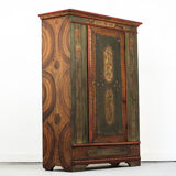 Painted Folk Art Bridal Cabinet 1830