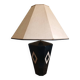 Vintage table lamp in black marble and mother-of-pearl - 70s/80s - Hollywood